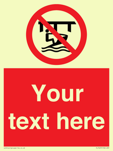 Custom Do not use watercraft in the vicinity of piers